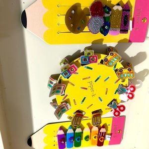 New: 3 Hard to find Piper•k school themed hair clips! Just in time for school